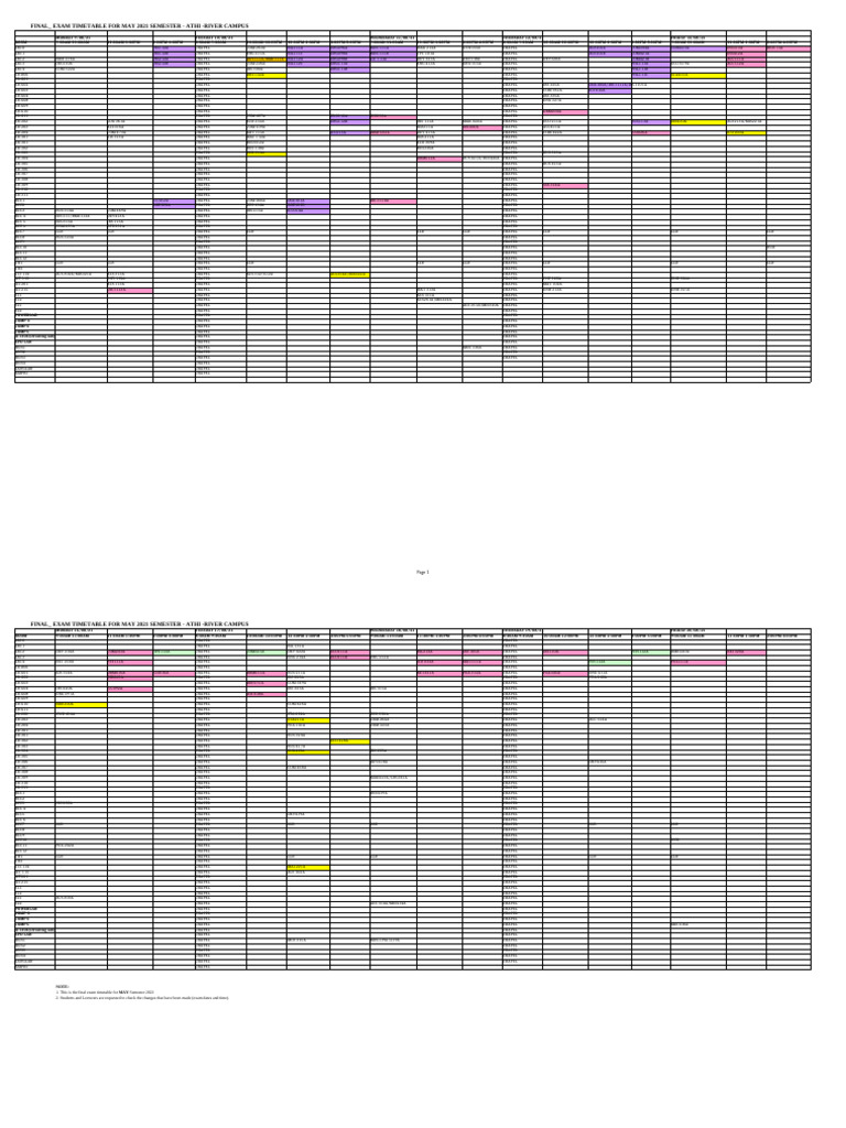 Final - Examination Timetable - May 2021 | PDF | Schools | Educational ...