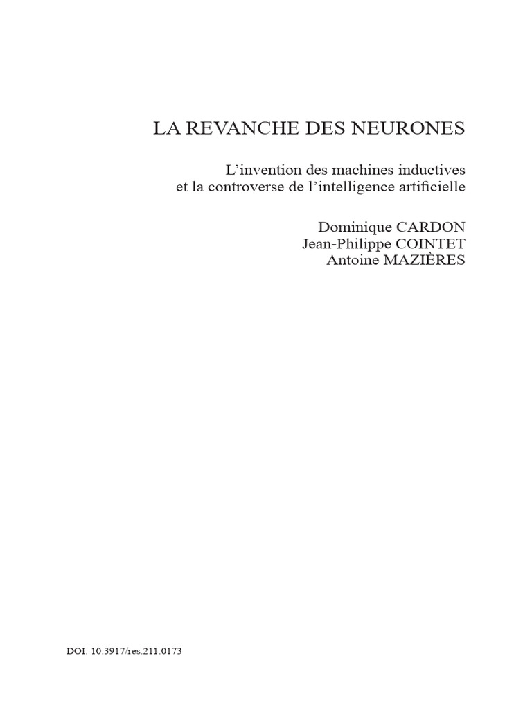 Révolution des réseaux de neurones | PDF | Intelligence artificielle ...