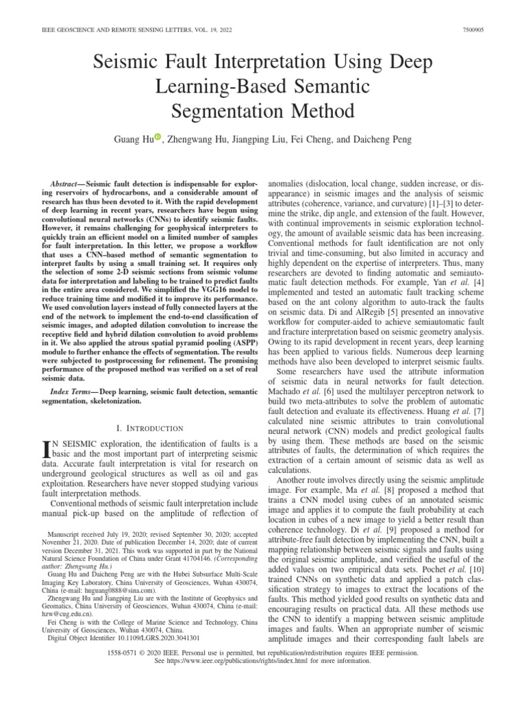 Deep Learning for Seismic Fault Detection | PDF | Deep Learning ...