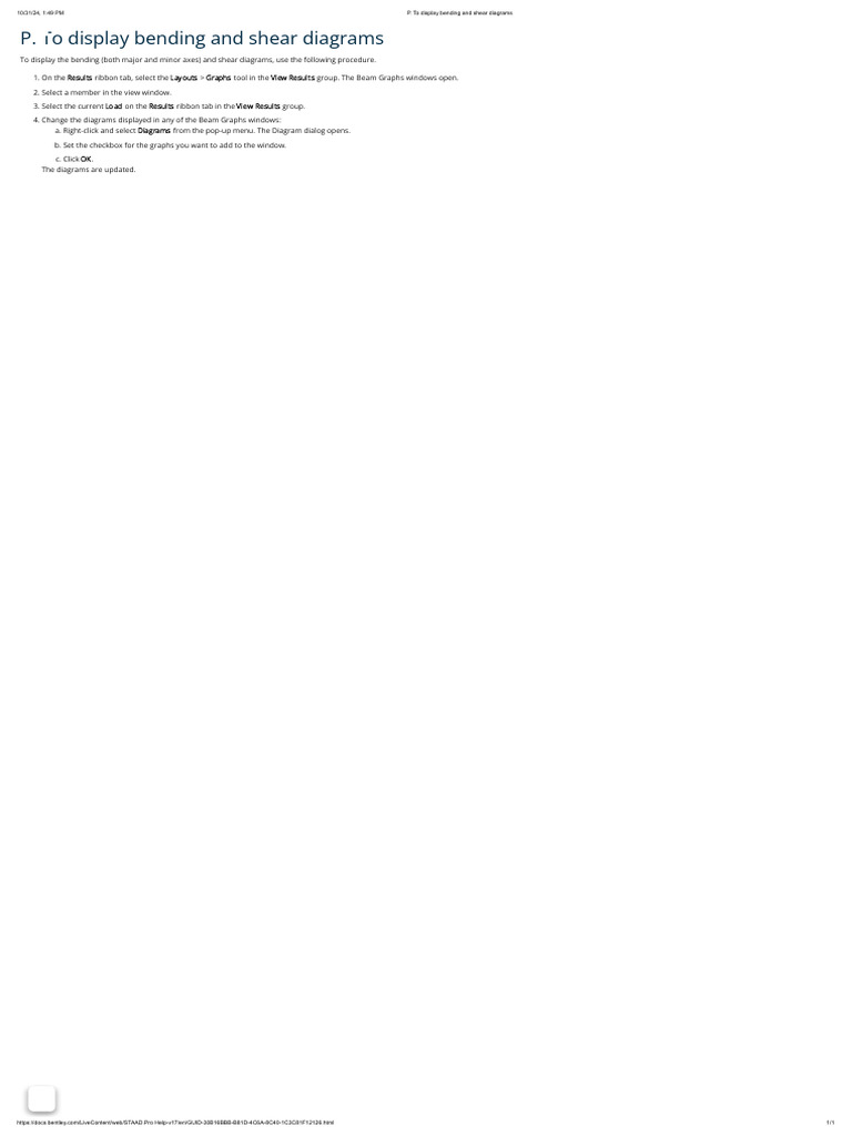 Display Bending and Shear Diagrams | PDF