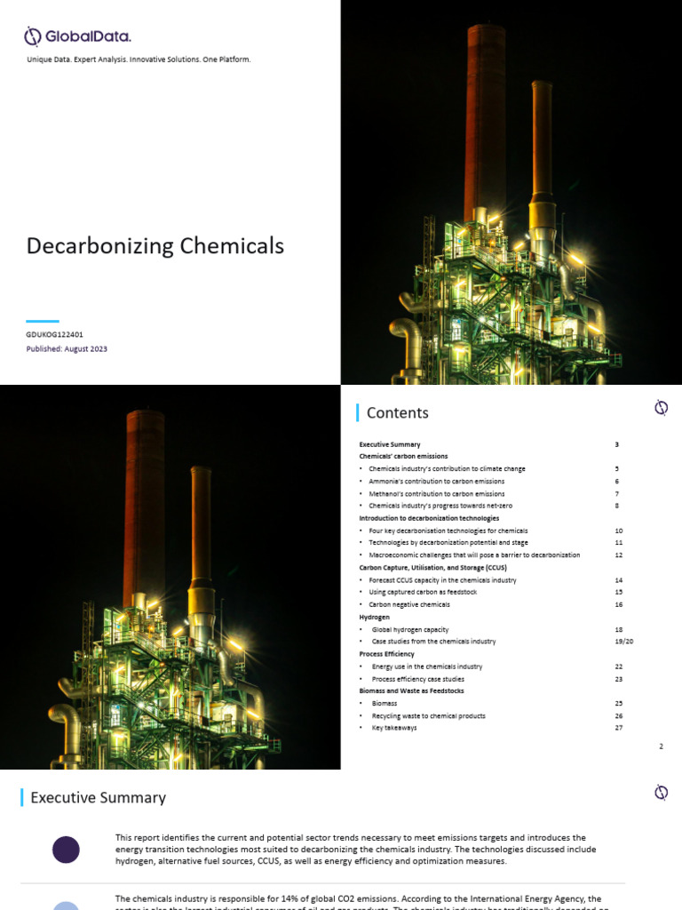 Decarbonization Strategies in Chemicals | PDF | Climate Change ...