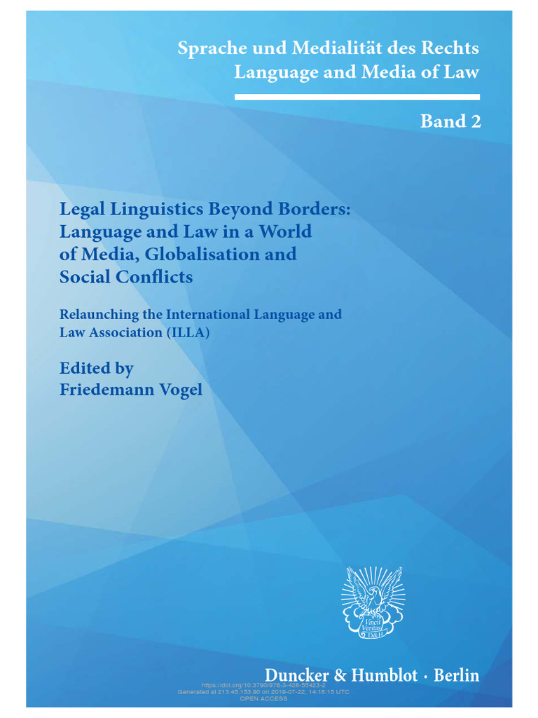 Language and Media in Legal Studies | PDF | Linguistics | Translations