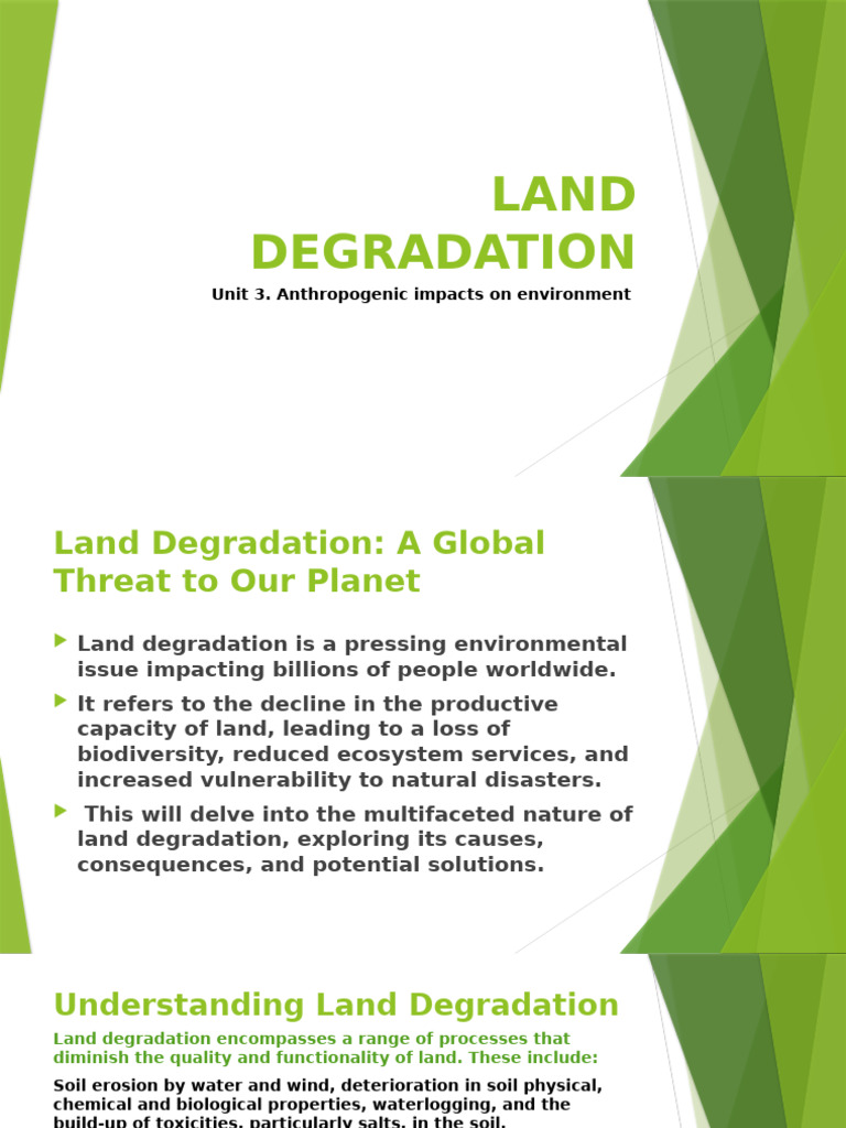 Solutions to Global Land Degradation | PDF | Environmental Degradation ...
