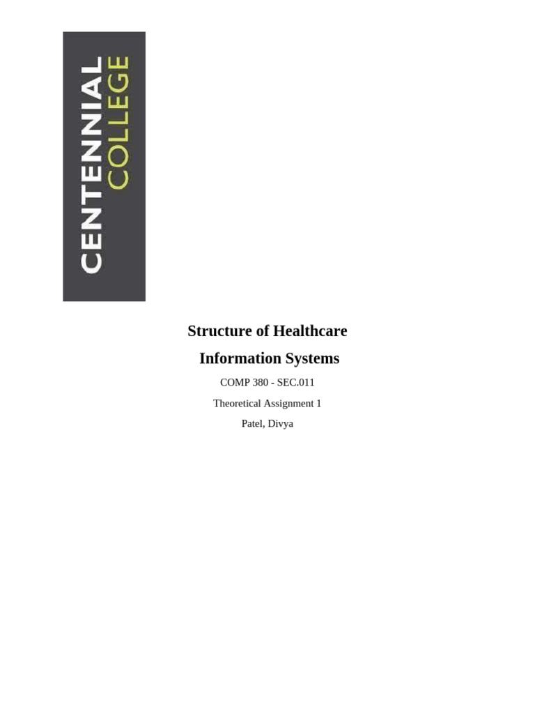 HCIS Assignment 1 Reupload | PDF | Medicine | Health Care