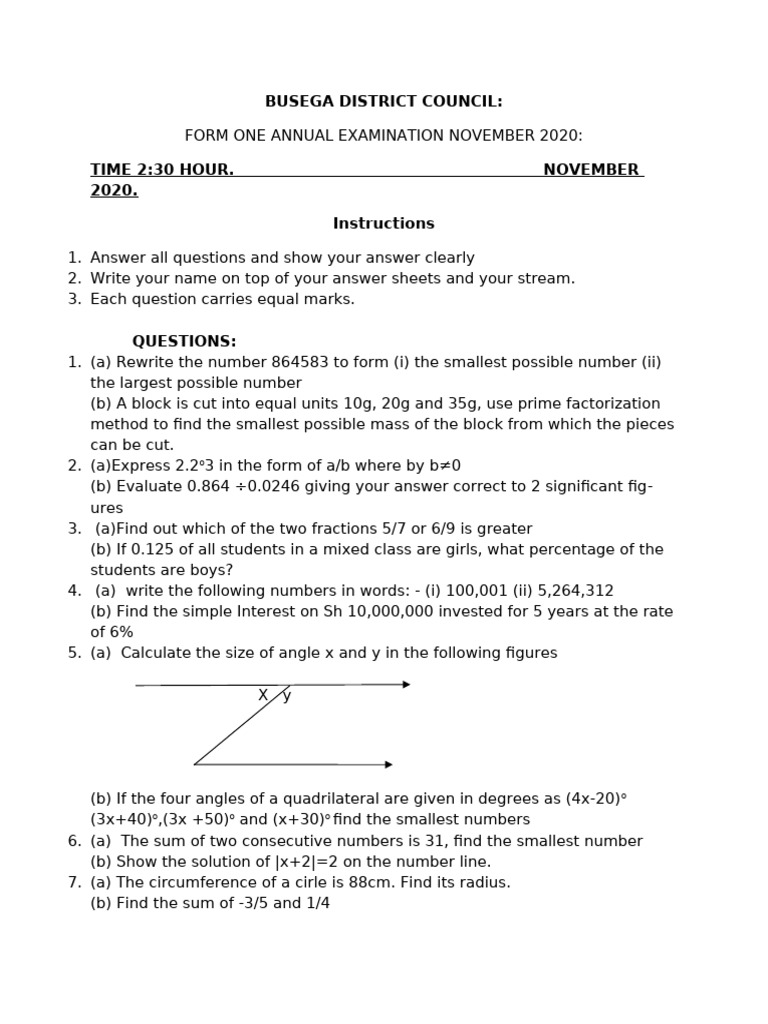 Annual basic math form one pdf euclidean geometry mathematics