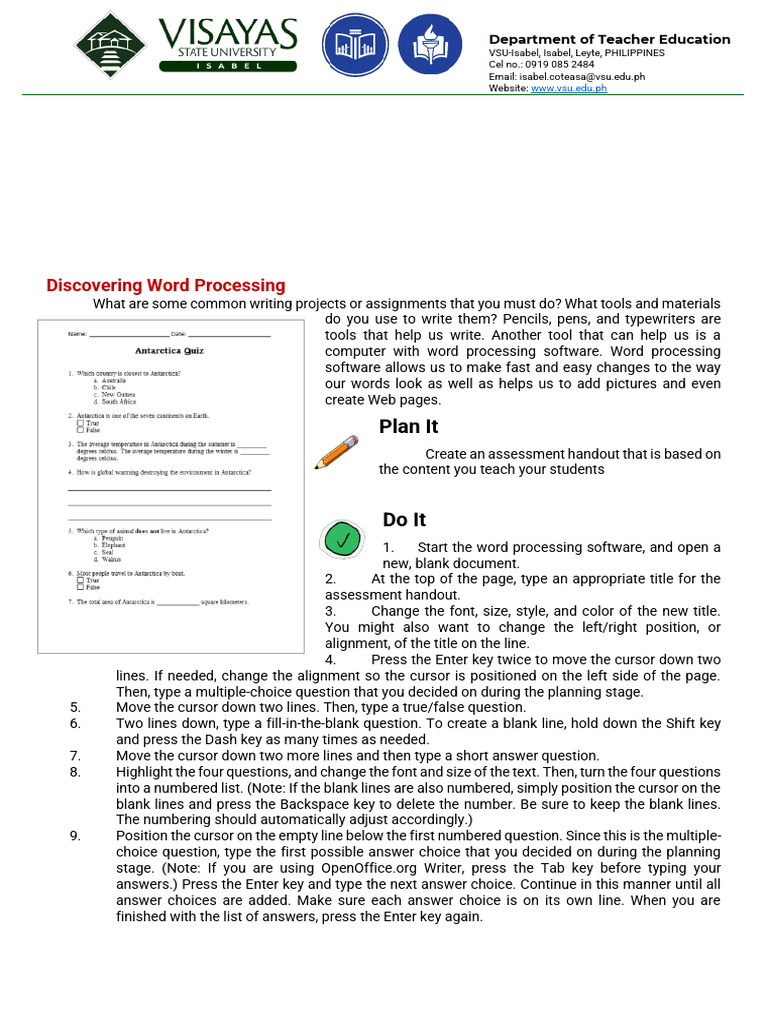 Productivity Software for Educators | PDF | Spreadsheet | Worksheet