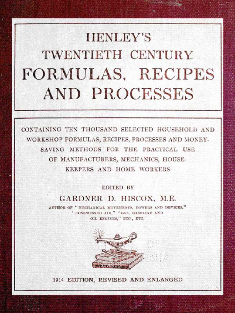 Henley's 20th Century Formulas & Recipes | PDF | Adhesive | Lime (Material)