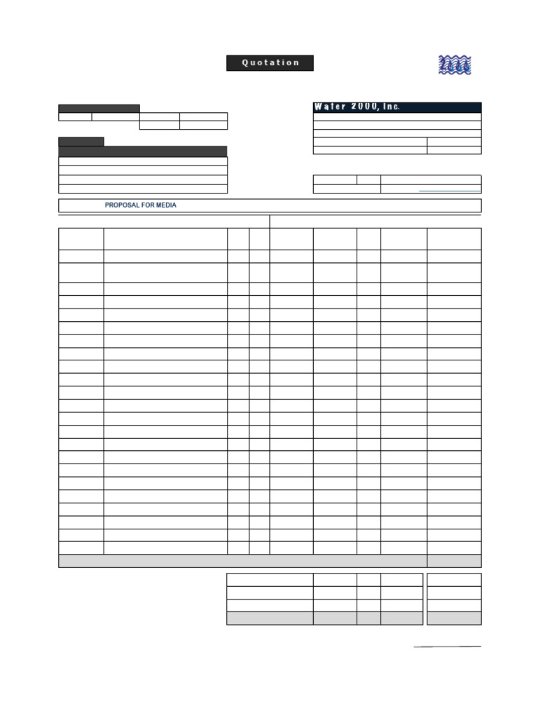 Water Treatment Media Quotation 2024 | PDF | Chemical Elements ...