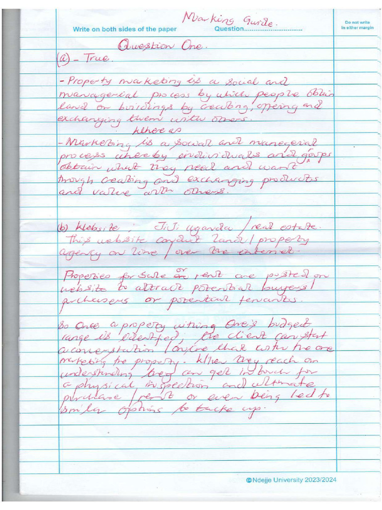 REM Marking Guide2 | PDF