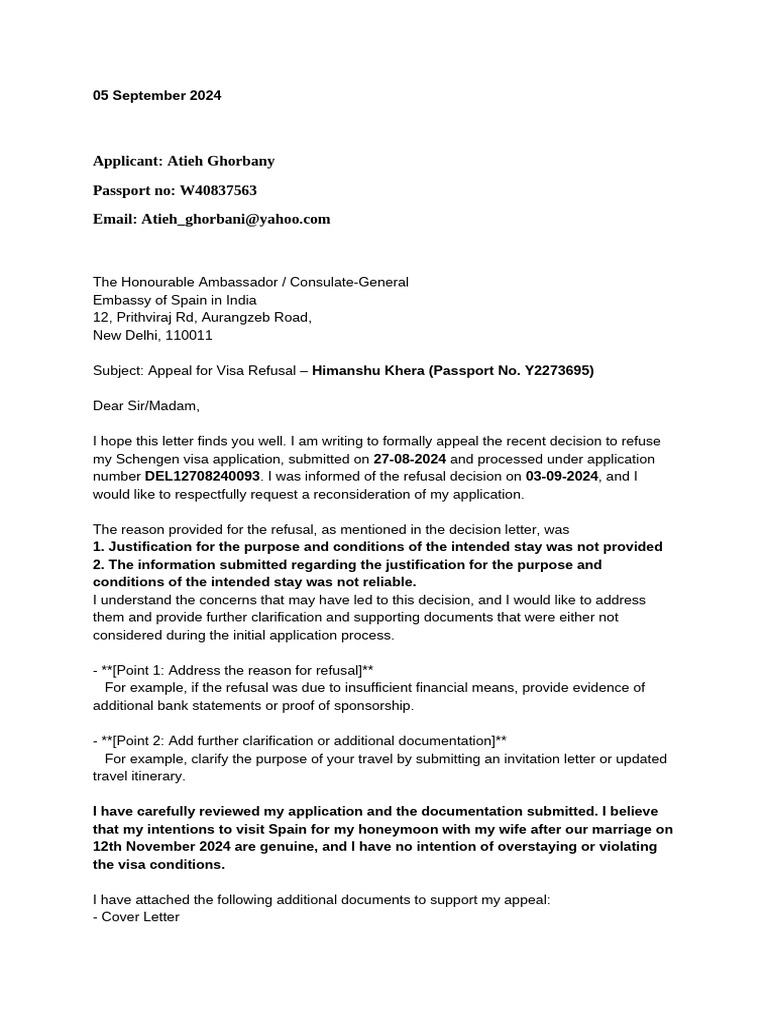 Appeal for Schengen Visa Refusal | PDF | Travel Visa