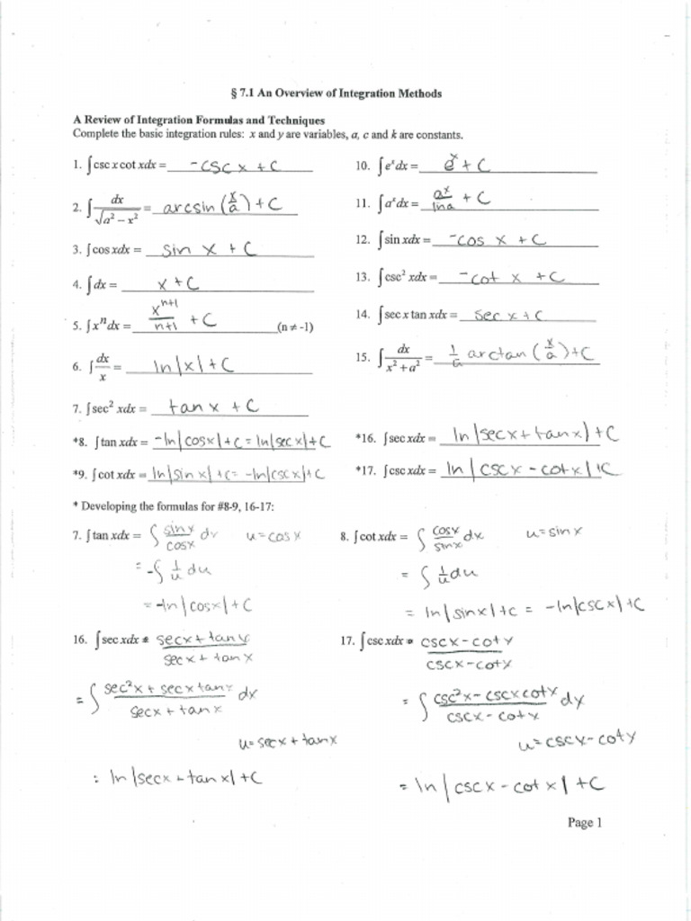 CH 7 Notes Packet Key | PDF