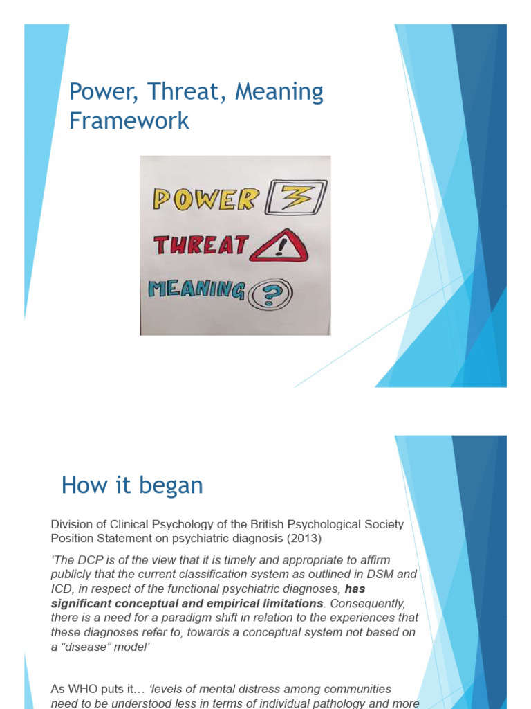Power Threat Meaning Framework Overview | PDF | Diagnostic And ...