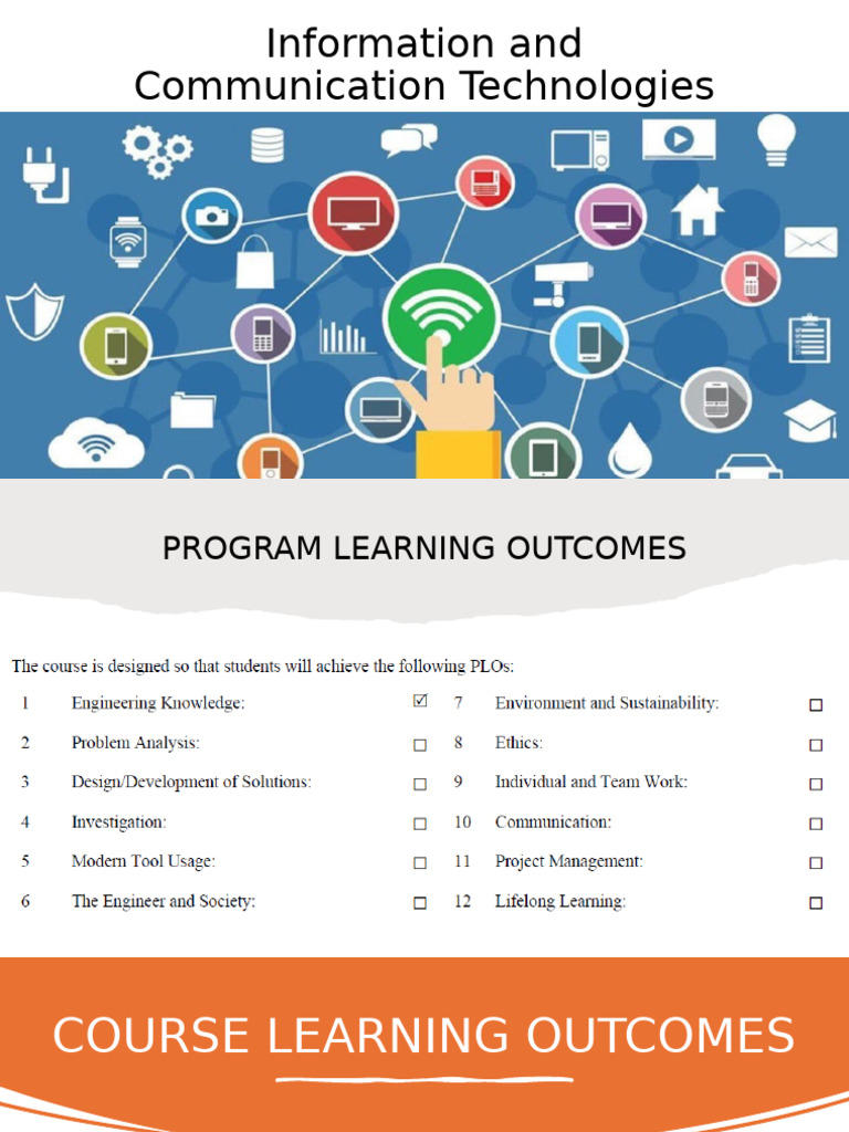 ICT Course Learning Outcomes Overview | PDF | Computers