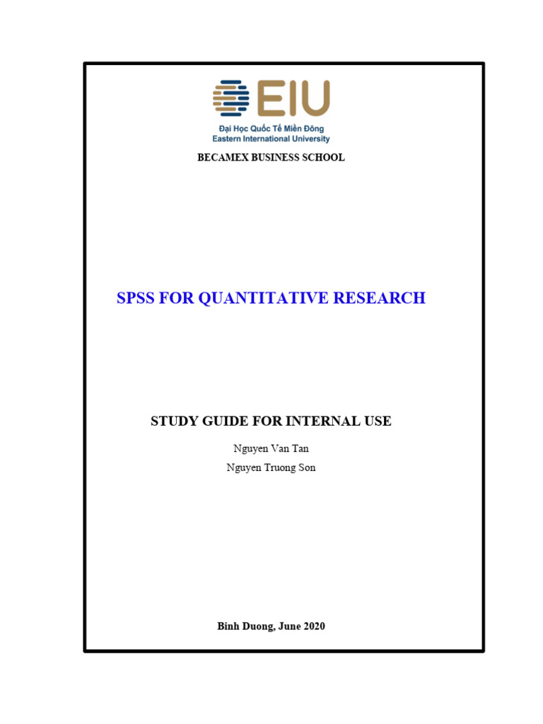 SPSS Guide for Quantitative Research | PDF | Level Of Measurement ...