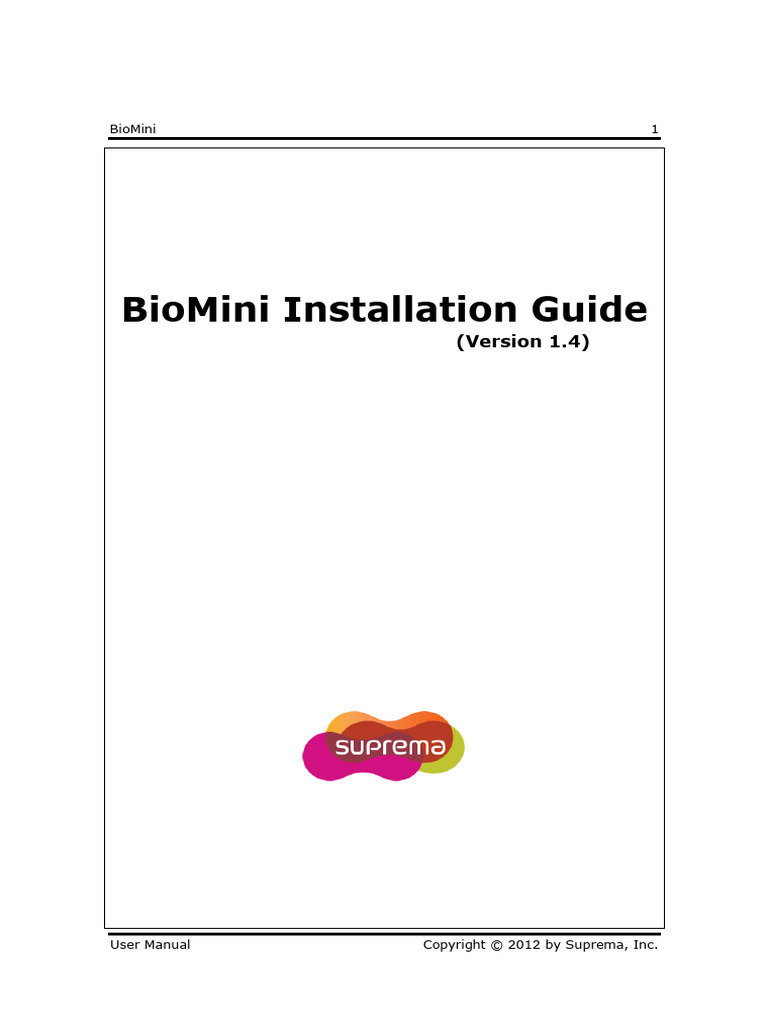 BioMini Plus 2 Manual | PDF | Device Driver | Microsoft Windows