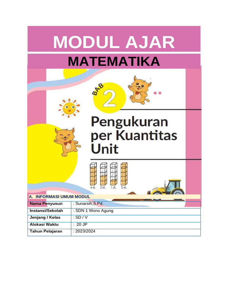Modul Ajar Matematika Kelas 5 | PDF | Seni