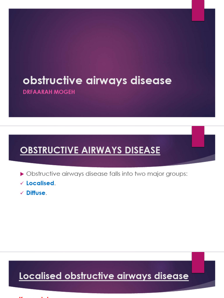 Obstructive Airways Disease Guide | PDF | Chronic Obstructive Pulmonary ...