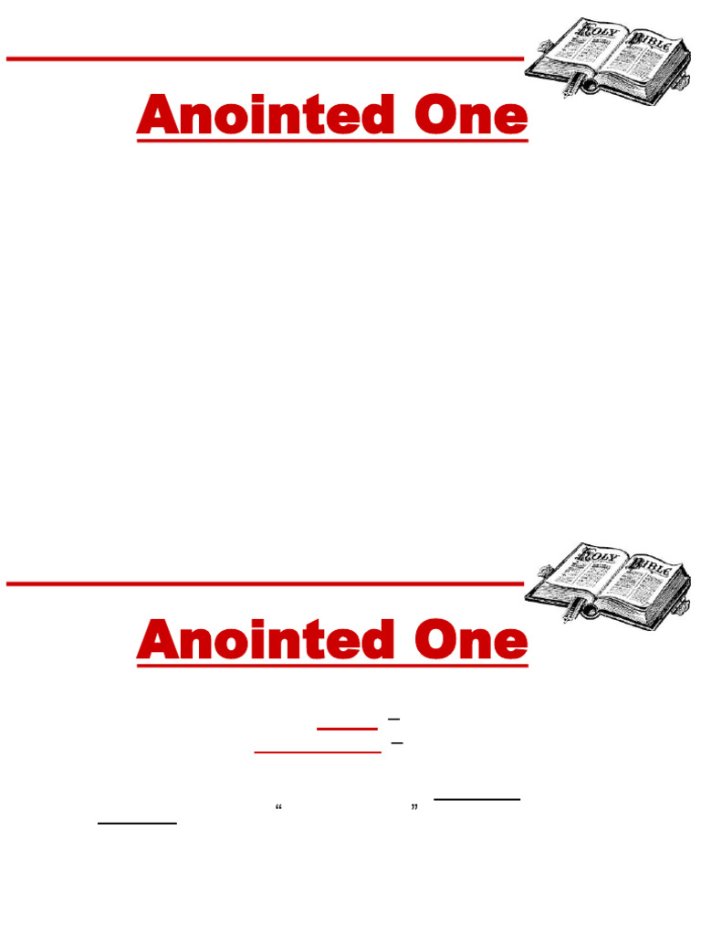 Christ as Anointed One in the Old Testament | PDF | Jesus | Anointing