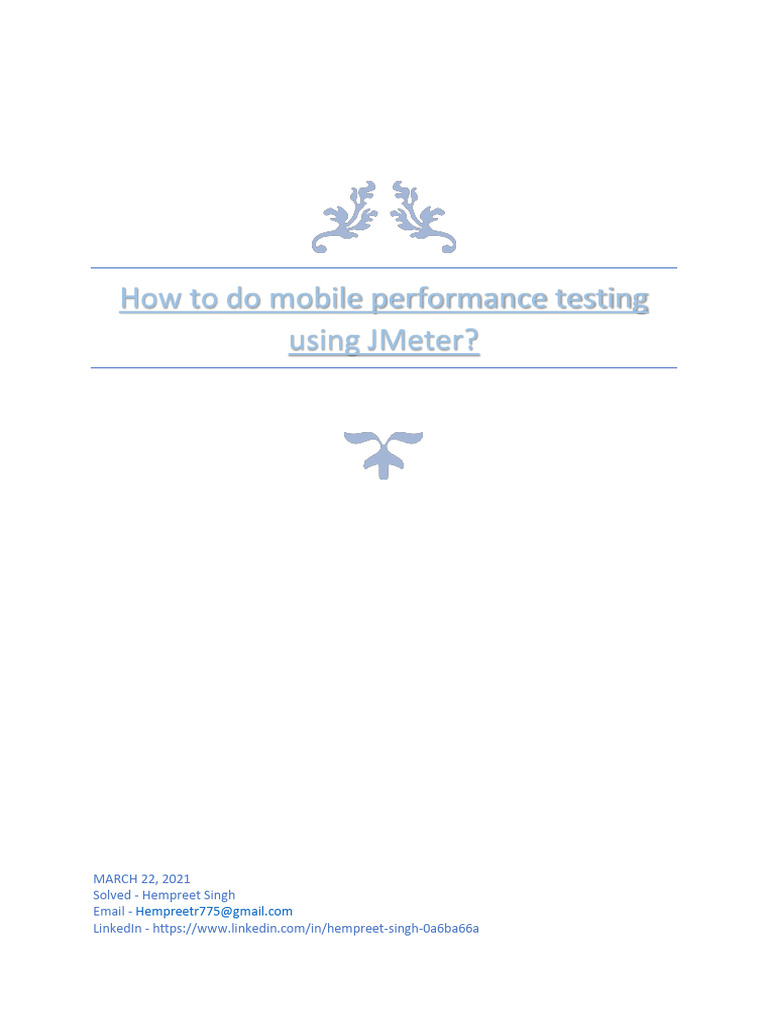 Jmeter Mobile Testing | PDF | Proxy Server | Android (Operating System)