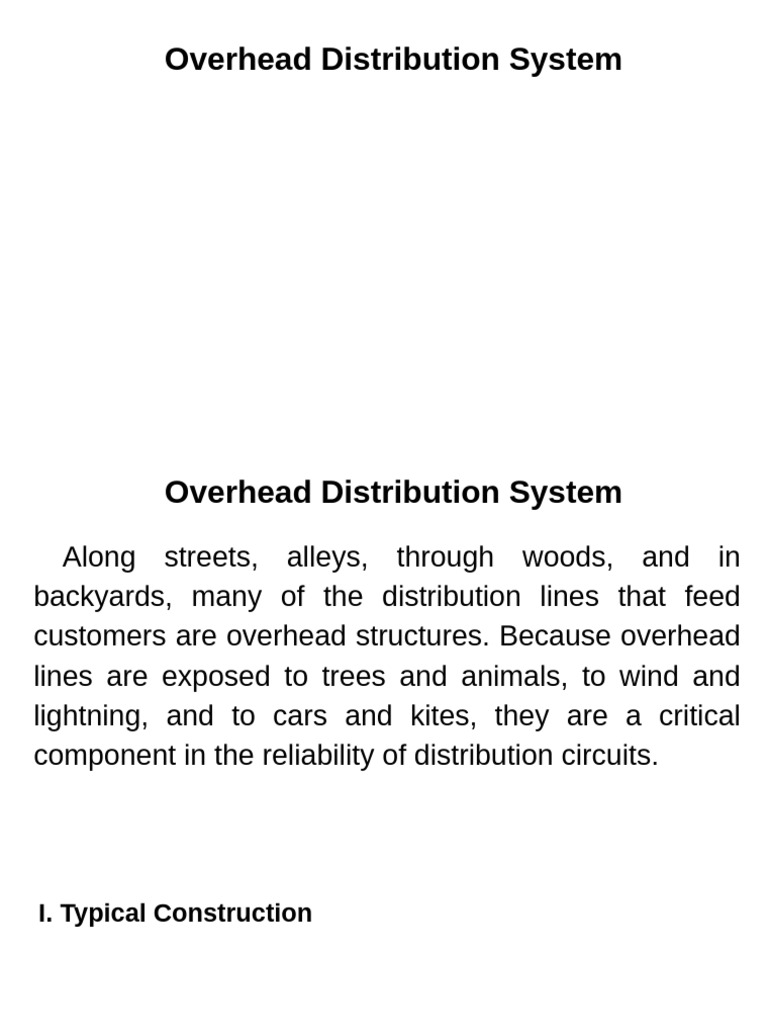 Overhead Distribution | PDF | Electrical Resistance And Conductance ...