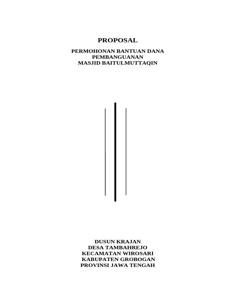 Permohonan Dana Pembangunan Masjid | PDF
