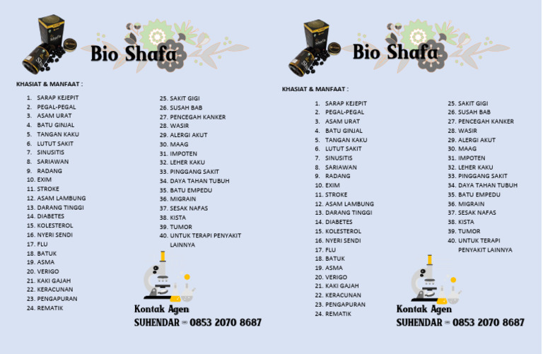 Manfaat Bio Shafa untuk Kesehatan | PDF
