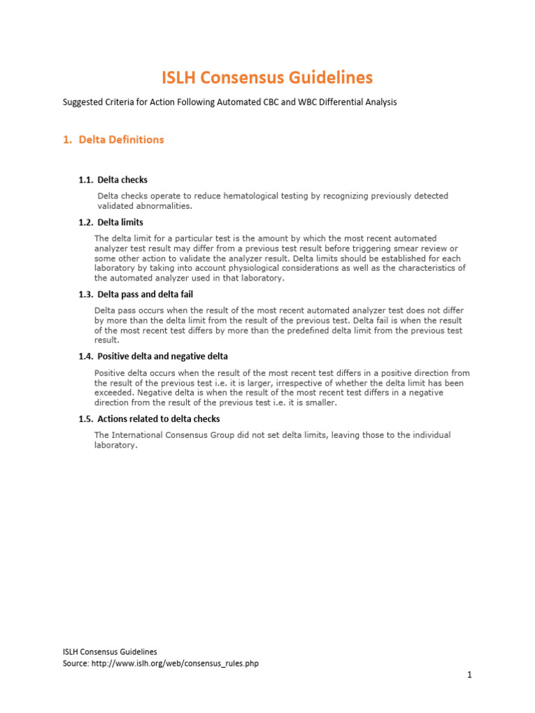 ISLH 2023 Guidelines for Hematology Review | PDF | White Blood Cell ...