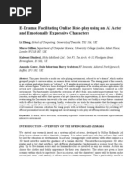 2009 - Zhang09 - E-Drama Facilitating Online Role-Play Using an AI Actor and Emotionally Expressive Characters