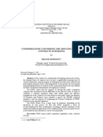 Considerations Concerning the Appliying of FIDIC Contracts in Romania