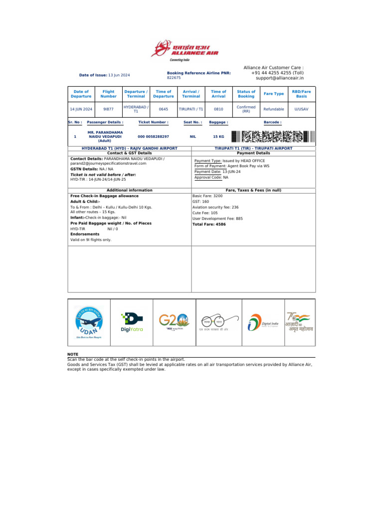 Flight Details and Travel Guidelines | PDF | Airport
