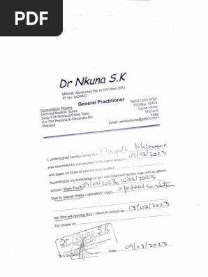 sick note