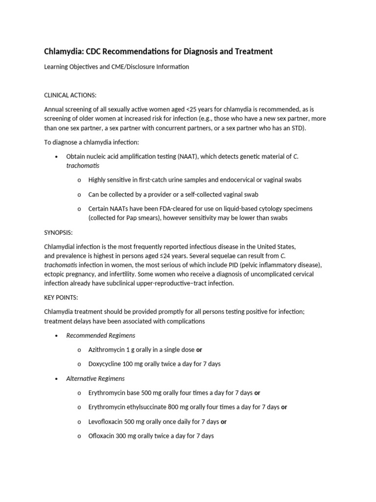 Chlamydia | PDF | Male Genital Disorders | Urological Conditions