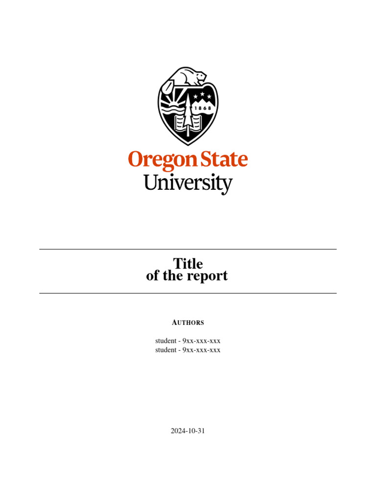 Osu Report Template Pdf