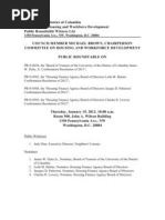 HWDPR19 458PR19 503PR19 504PR19 505 Witness List Council Period 19
