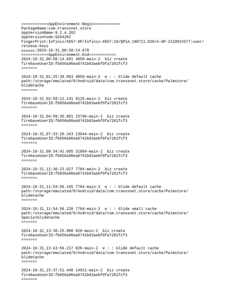 App Usage and Cache Data Logs | PDF | Technology & Engineering