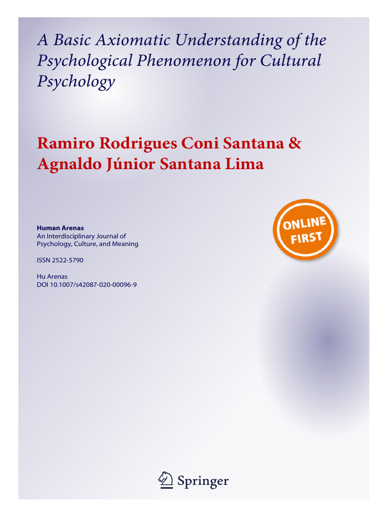 A Basic Axiomatic Understand - Authors Final Version | PDF | System ...