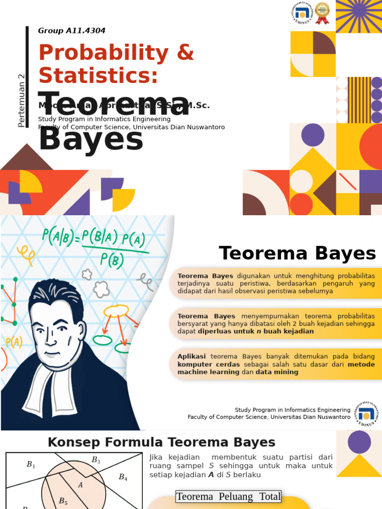 Pertemuan 2 - Probabillitas Dan Statistik - Teorema Bayessian | PDF ...