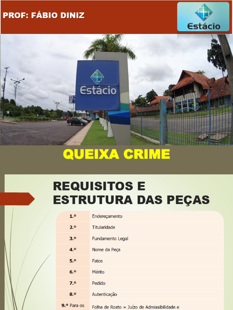 Estrutura da Queixa-Crime | PDF