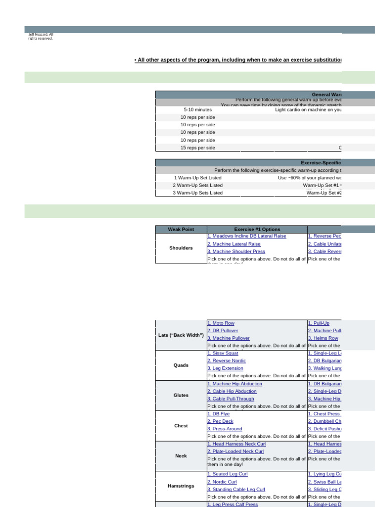 Pure Bodybuilding Phase 2 - PPL Sheet | PDF | Musculoskeletal System ...