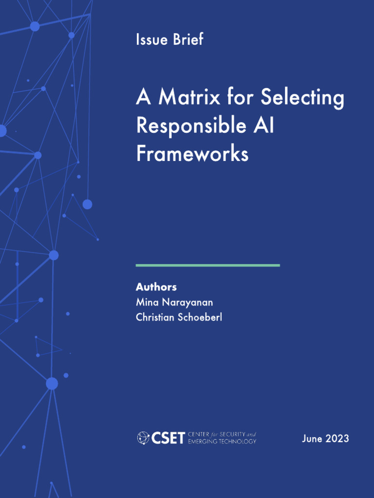 Responsible AI Framework Selection Matrix | PDF | Artificial ...