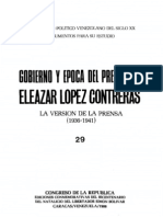 Tomo 29. Gobierno y época del presidente Eleazar López Contreras