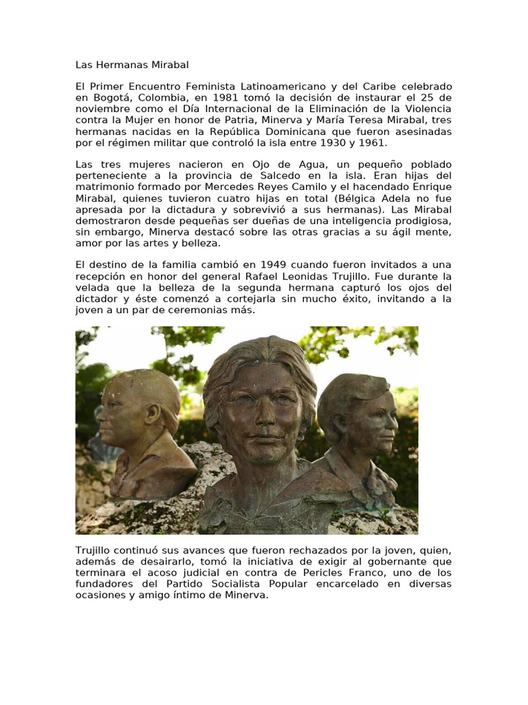Hermanas Mirabal: Iconos de resistencia | PDF