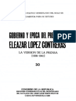 Tomo 30. Gobierno y época del presidente Eleazar López Contreras