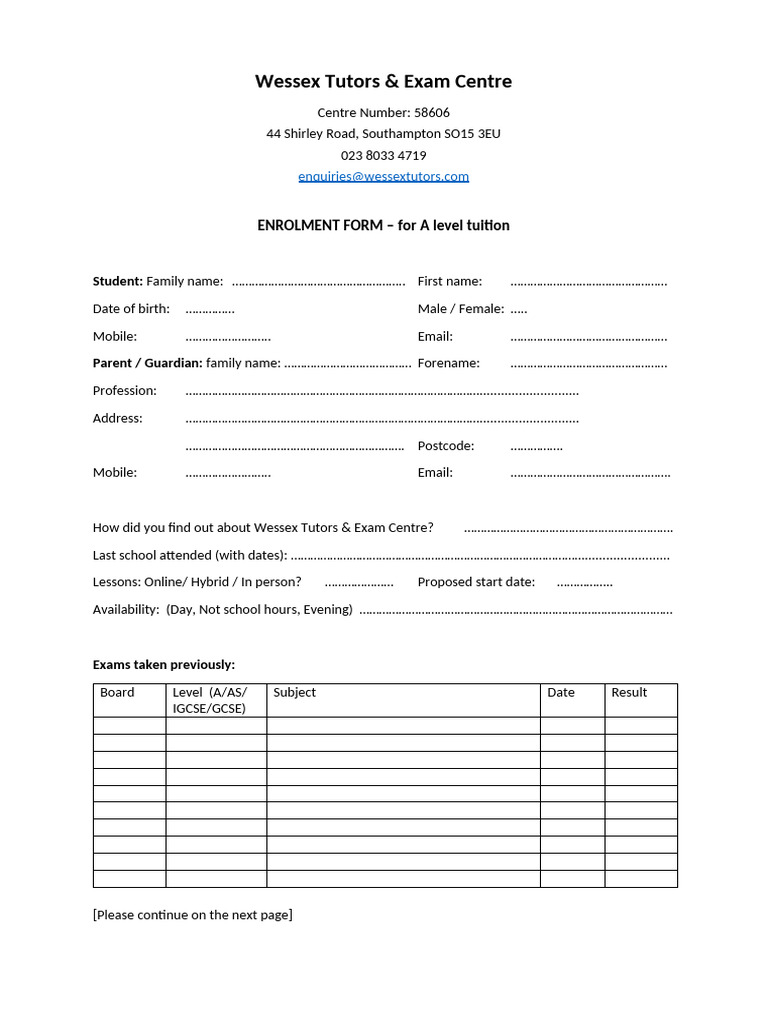 Enrolment Form v6 As | PDF | Career & Growth | Business