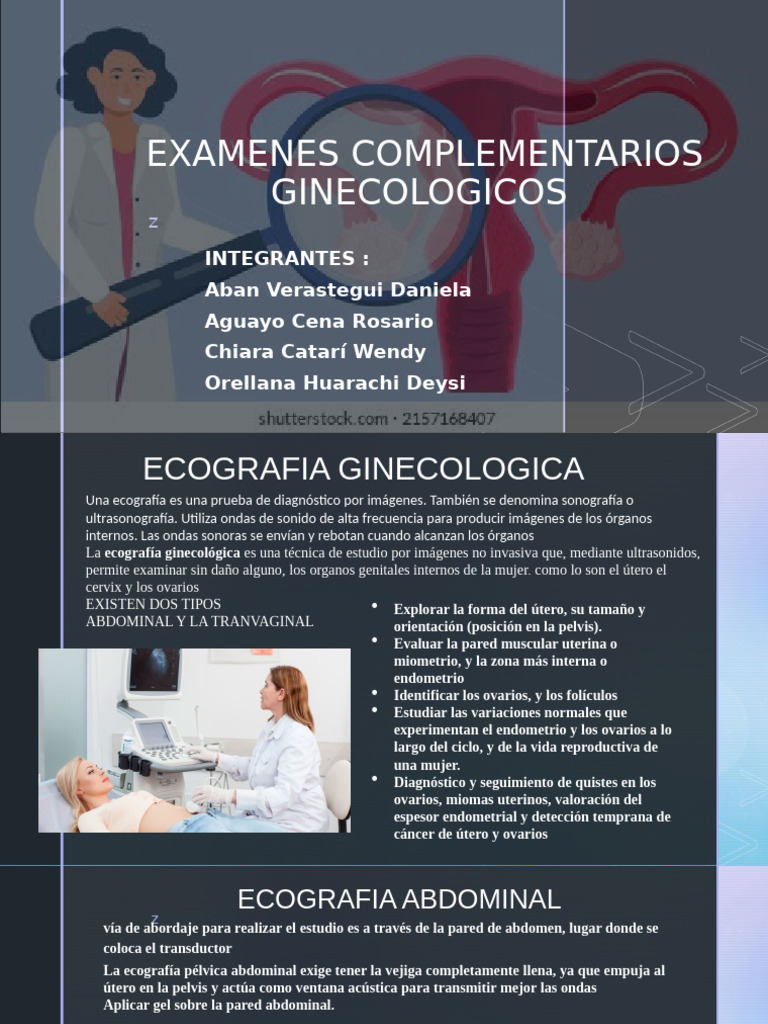 Examenes Complementarios Ginecologicos Pdf Ultrasonido Médico