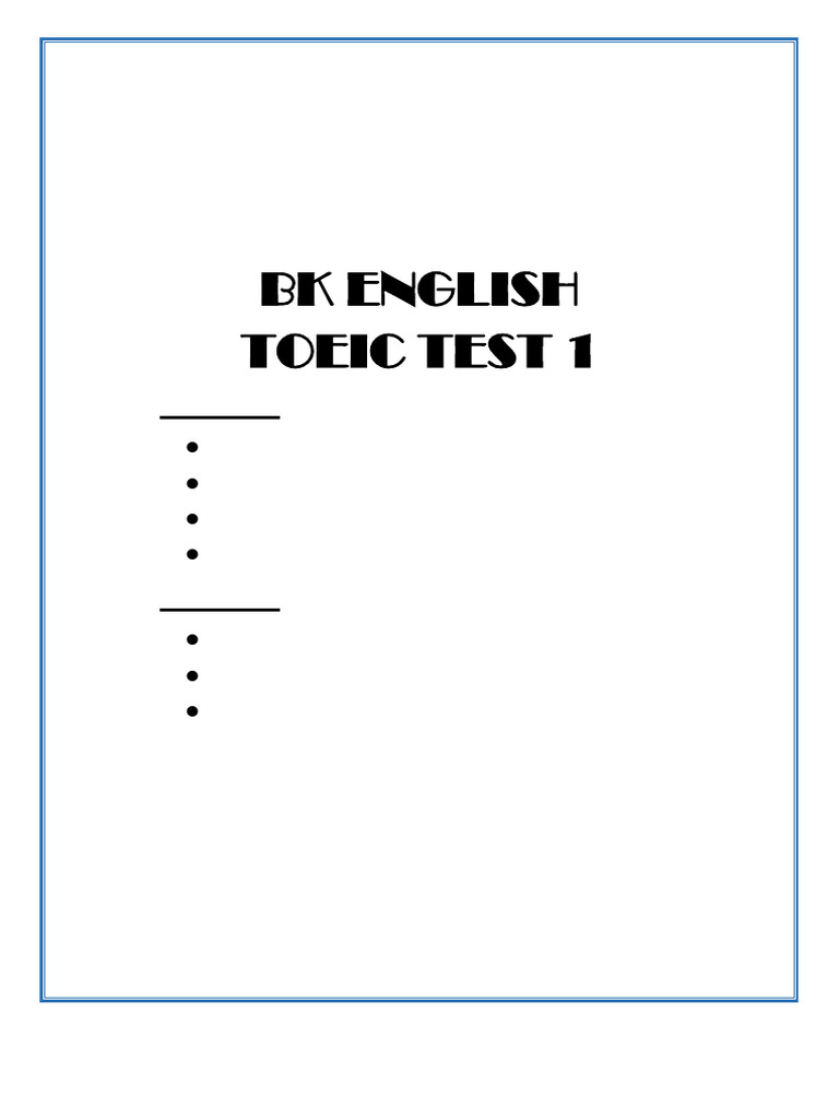TOEIC Test 01 | PDF | Science & Mathematics | Technology & Engineering