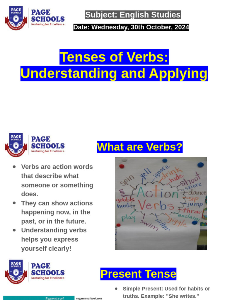 Mastering Verb Tenses for Grade 7 | PDF | Grammatical Tense | Perfect ...