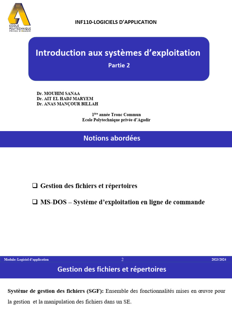 Introduction aux systèmes d'exploitation | PDF | Fichier informatique ...