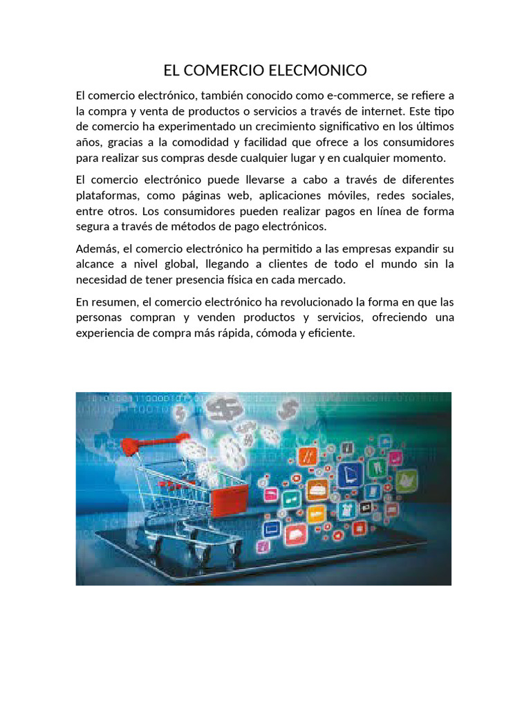 El Comercio Elecmonico | PDF | Comercio electrónico | Business