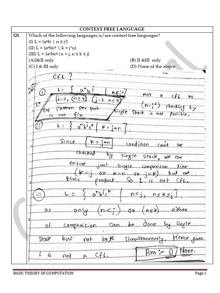 Basic TOC 2022 - Solution of CFL - TM & Backside Test | PDF | Formalism ...